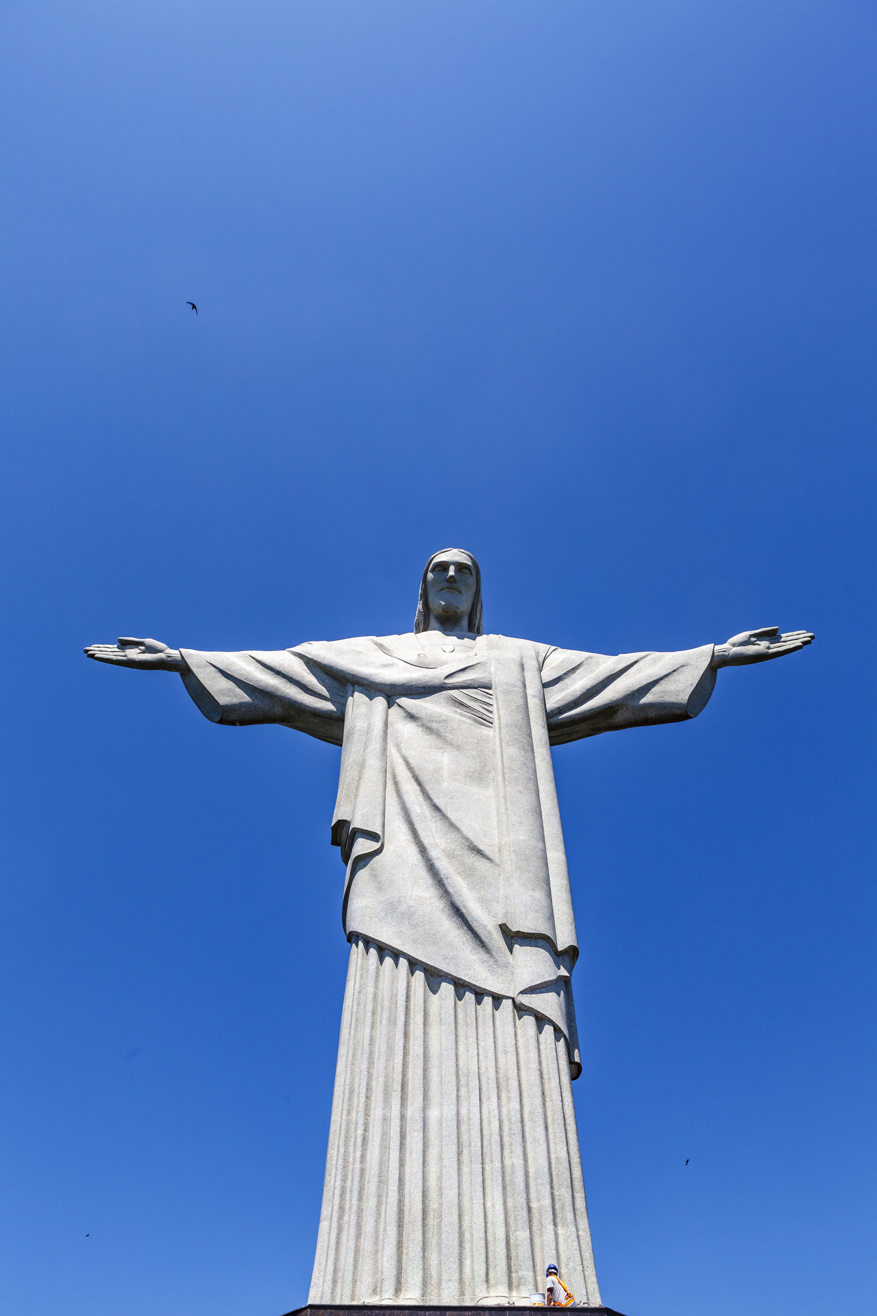 Cristo Redentor visto do alto no Rio de Janeiro